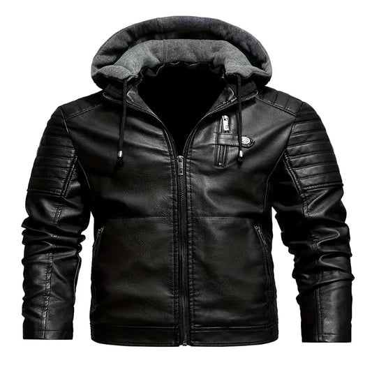 RedLine™ - Leather Hooded Jacket