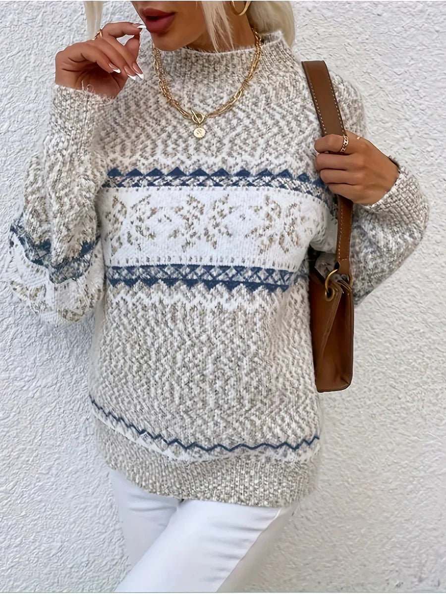 Aeris™ - Snowflake Pattern Knit Sweater