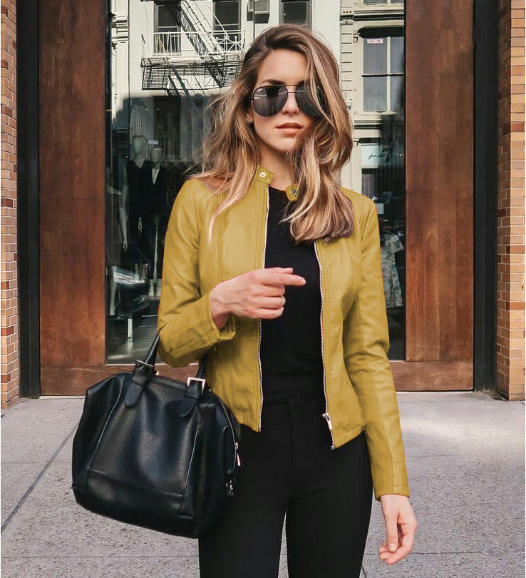 Luna™ - Stylish Slim-Fit Faux Leather Jacket