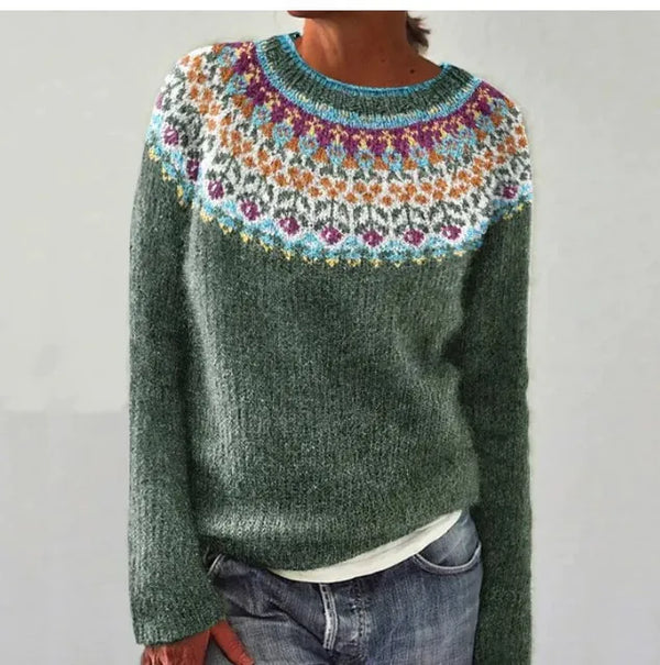 FREYA™ - Retro Nordic Knit Sweater