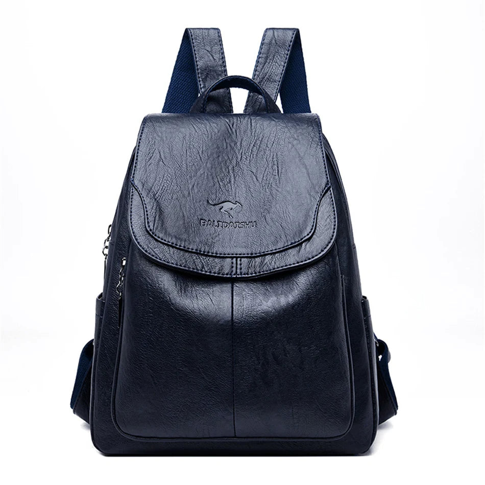 Olivia - Durable Leather Backpack with Enhanced Security