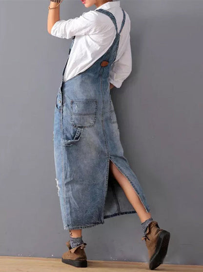 Harper™ - Retro Denim Overall Dress