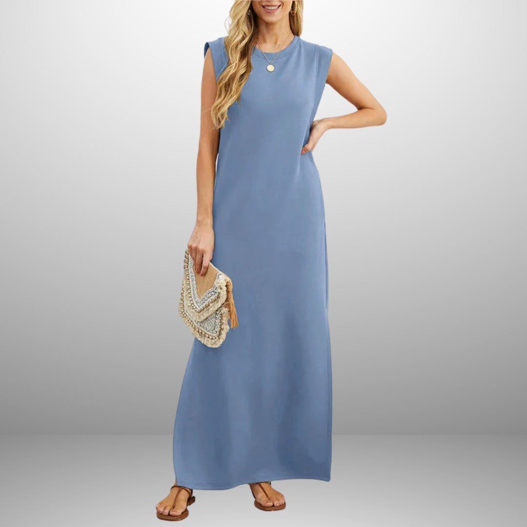 Clara | Effortless Long Flowing Wrinkle-Resistant Dress