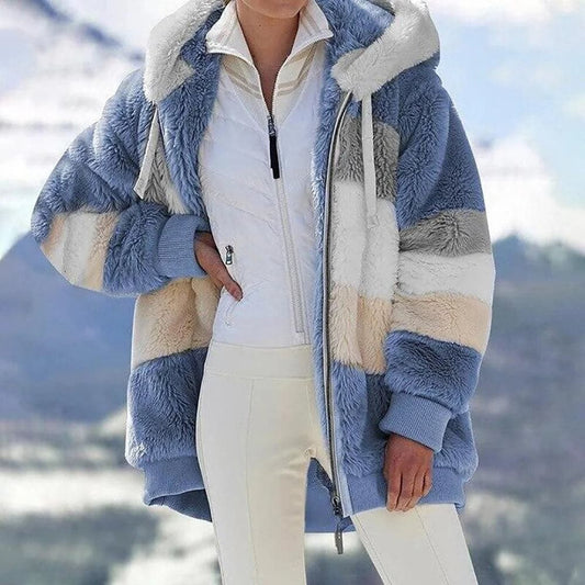 Viviana™ | Luxurious & Cozy Colorblock Faux Fur Coat