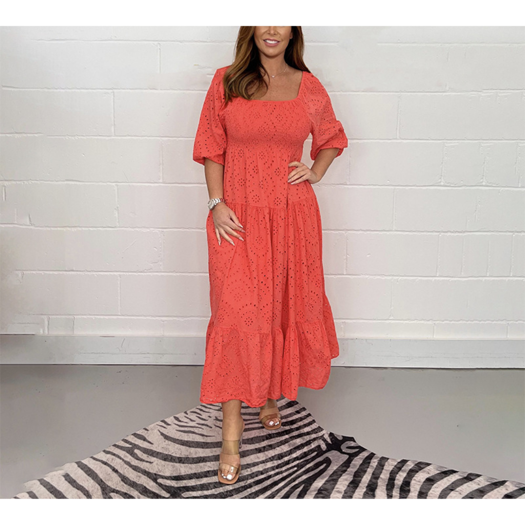 Global Allure: Breezy Summer Midi Dress