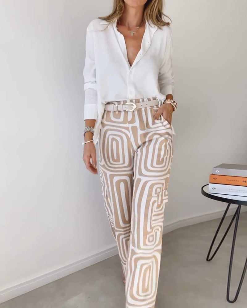 Olivia™ Stylish Patterned Women's Two-Piece Ensemble