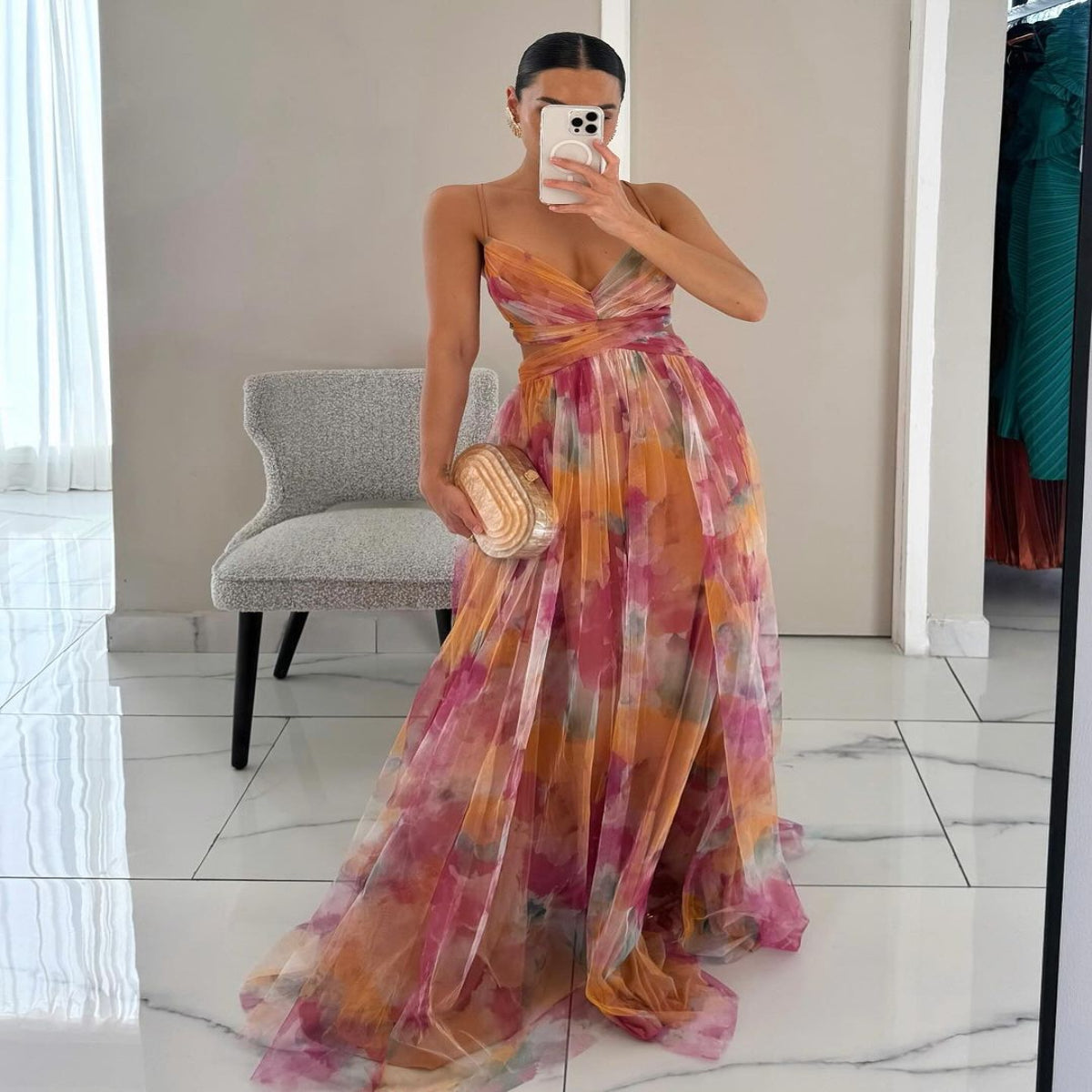 Alexia™ | Graceful Petal Maxi Dress