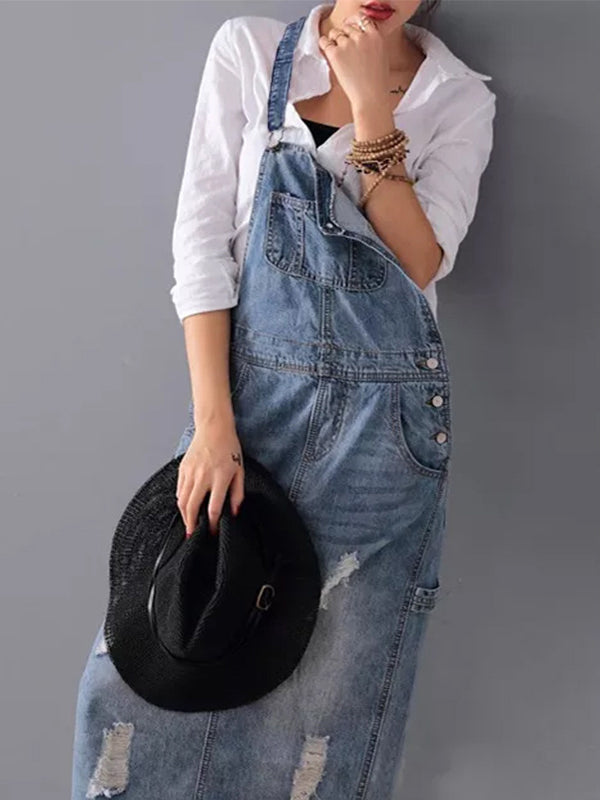 Harper™ - Retro Denim Overall Dress