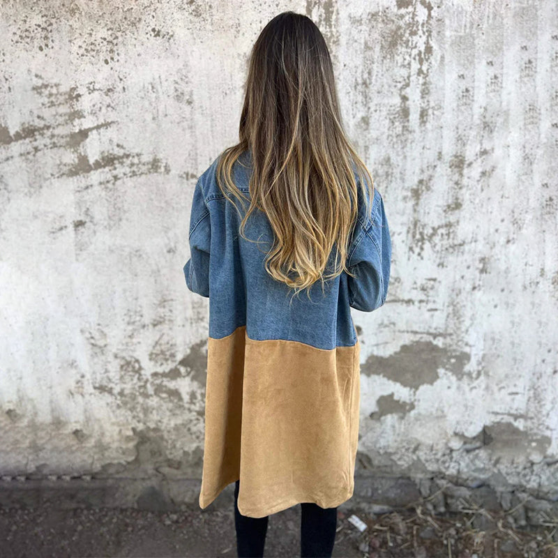 Emilia™ - Stylish Two-Tone Casual Trench Coat