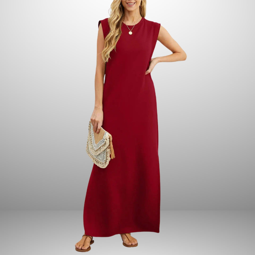 Clara | Effortless Long Flowing Wrinkle-Resistant Dress