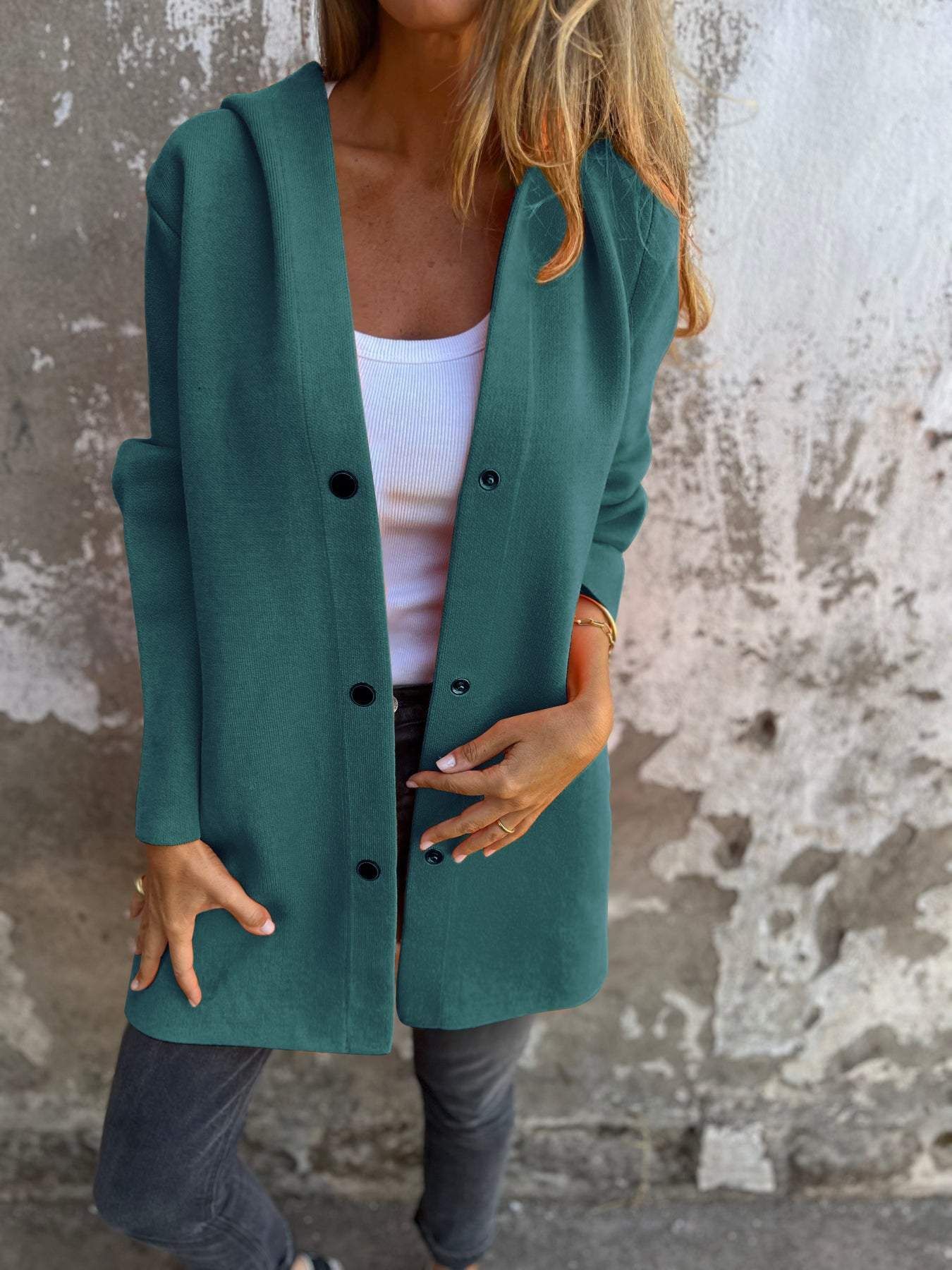 Harper | Comfy Button-Up Hoodie