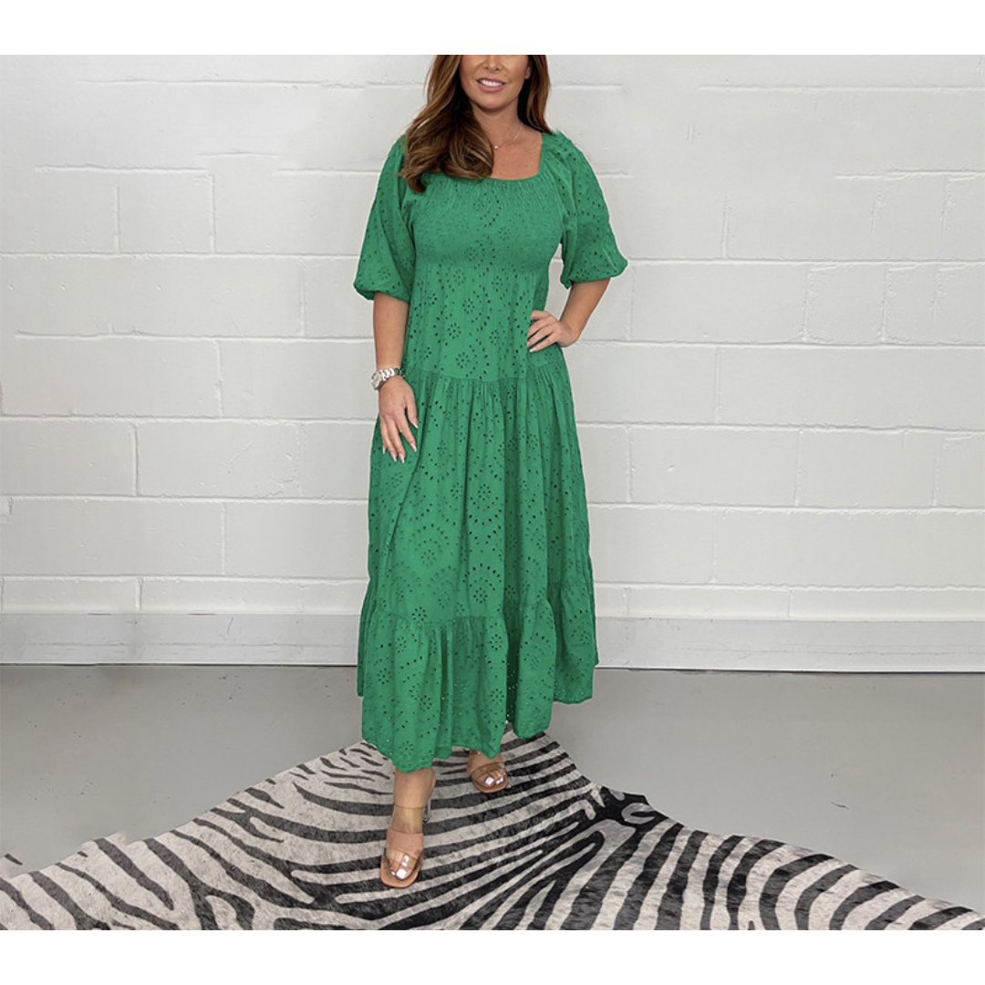 Global Allure: Breezy Summer Midi Dress