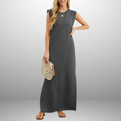 Clara | Effortless Long Flowing Wrinkle-Resistant Dress