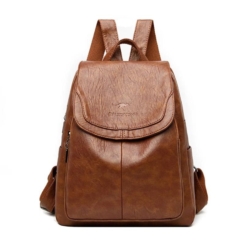Olivia - Durable Leather Backpack with Enhanced Security