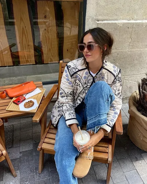 Luna™ - Retro Floral Quilted Cotton Jacket