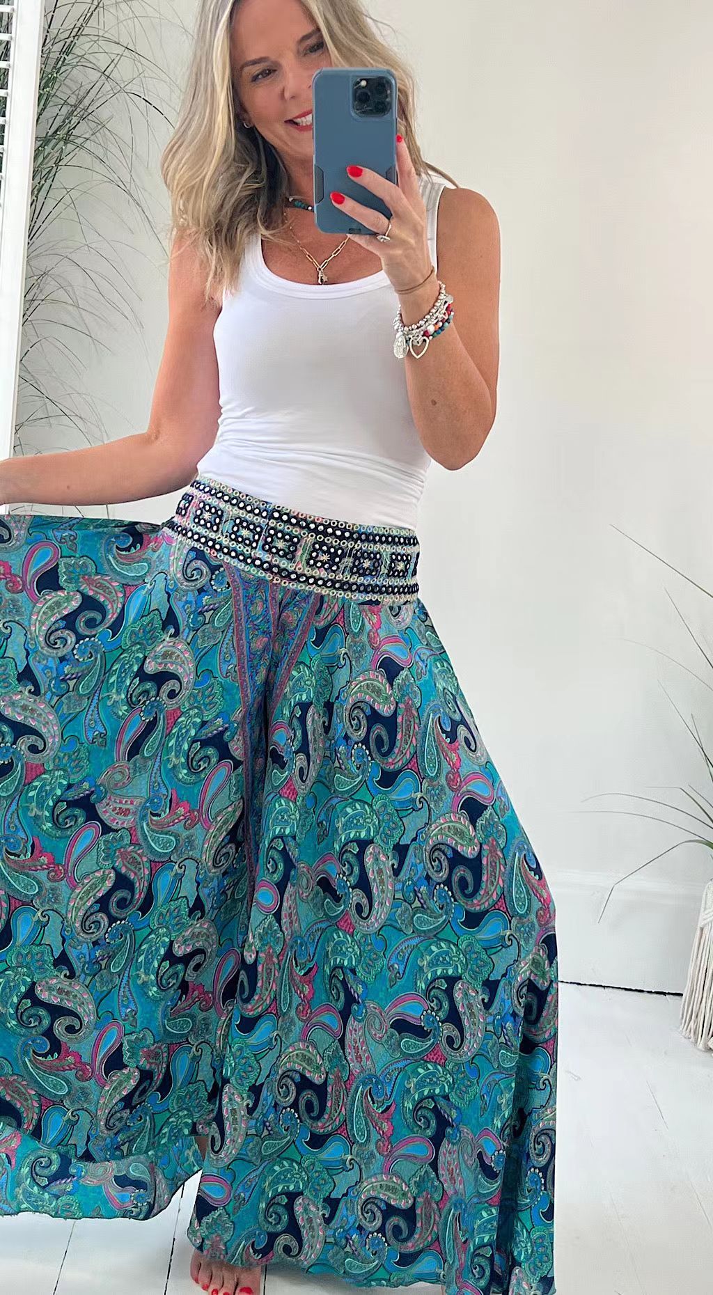 Boho Chic Wide-Leg Trousers