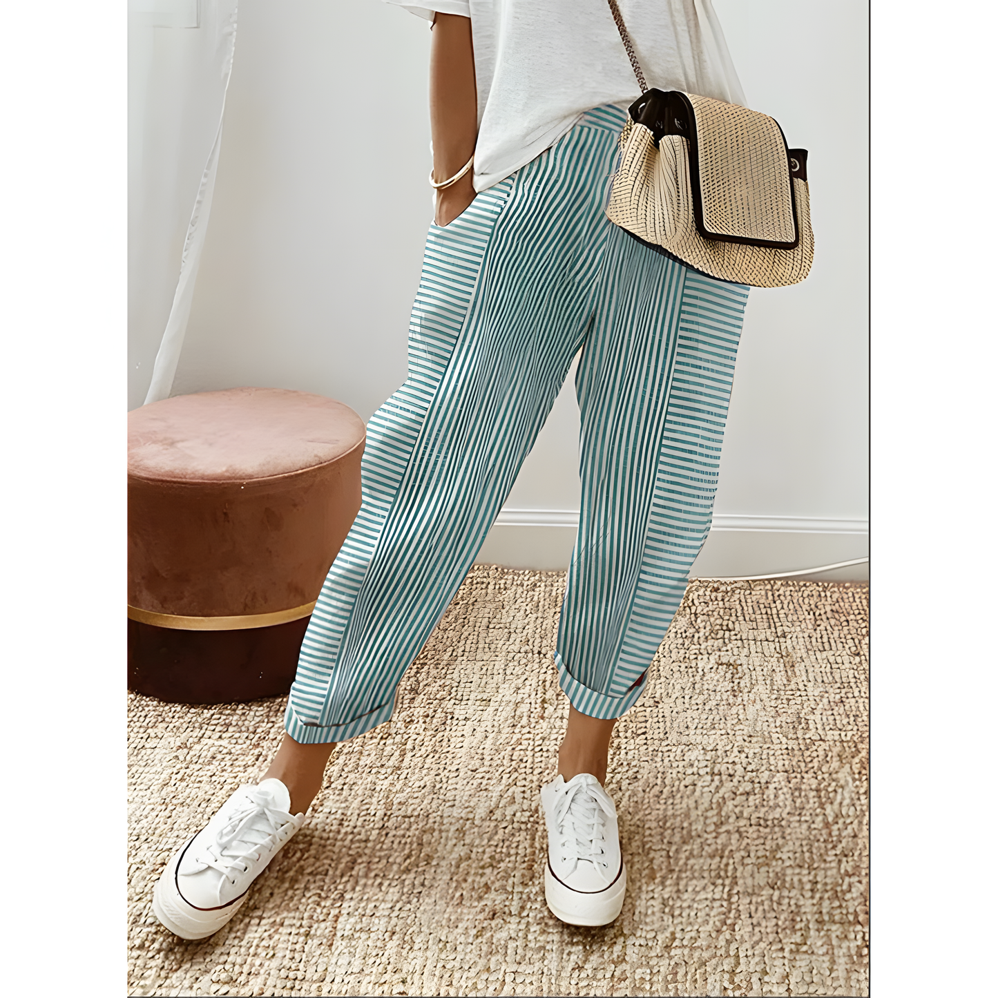 Comfort Stripe™ Cotton Trousers