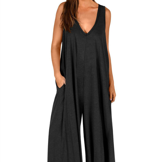 Evelyn | Easygoing V-Neck Jumpsuit