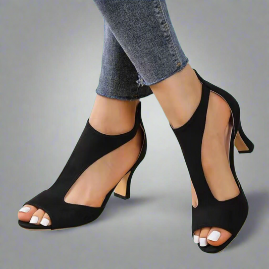 Heidrun | Stylish and Cozy Heeled Sandals
