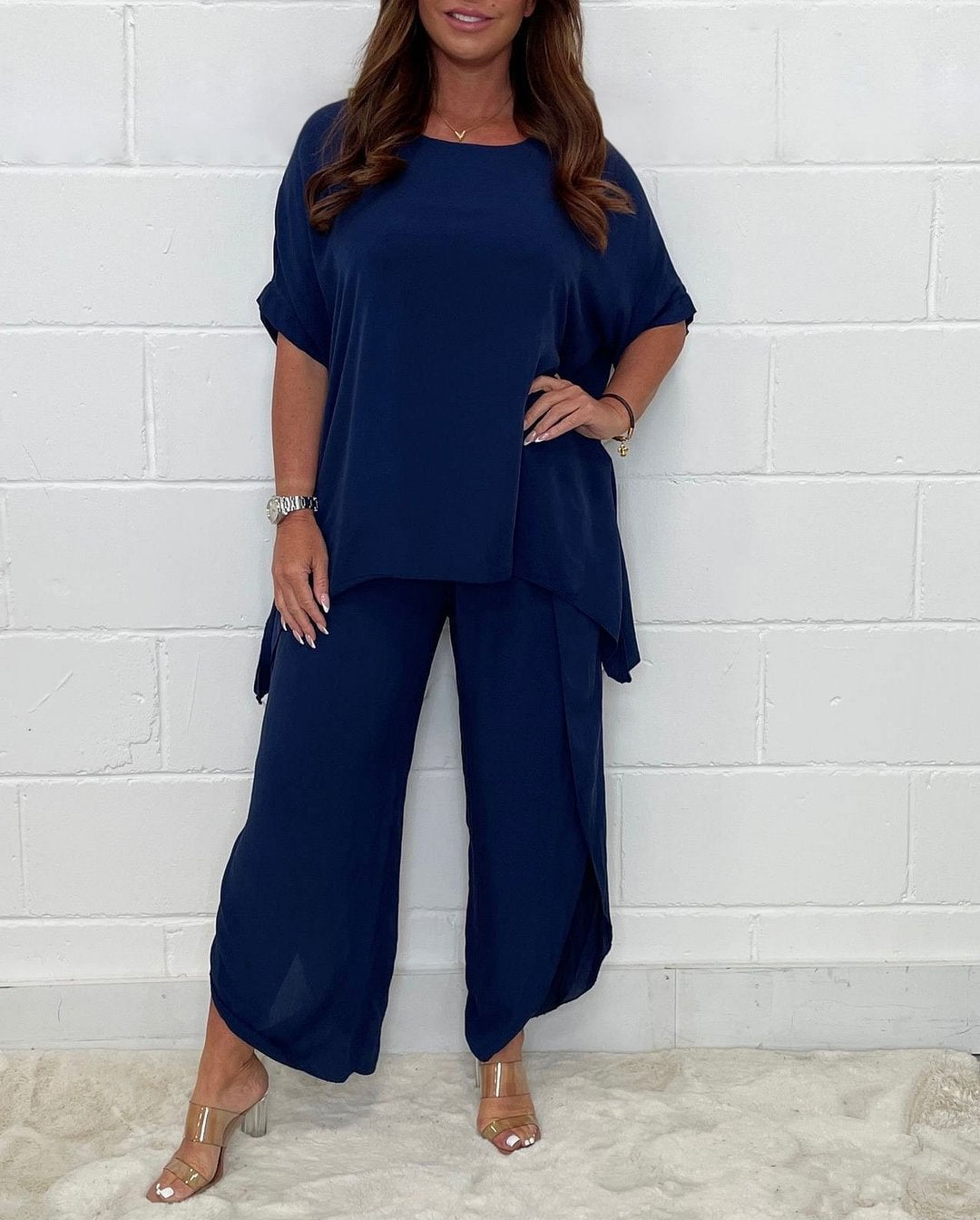 Global Elegance: Timeless Top and Trouser Ensemble