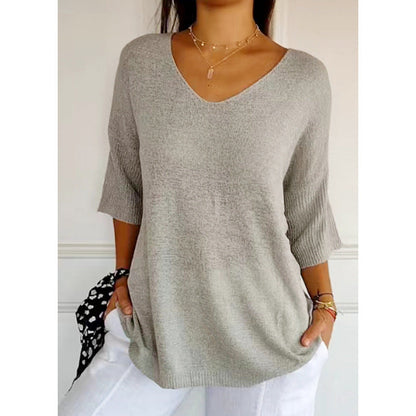 Chic V-Neck Sweater for Effortless Style