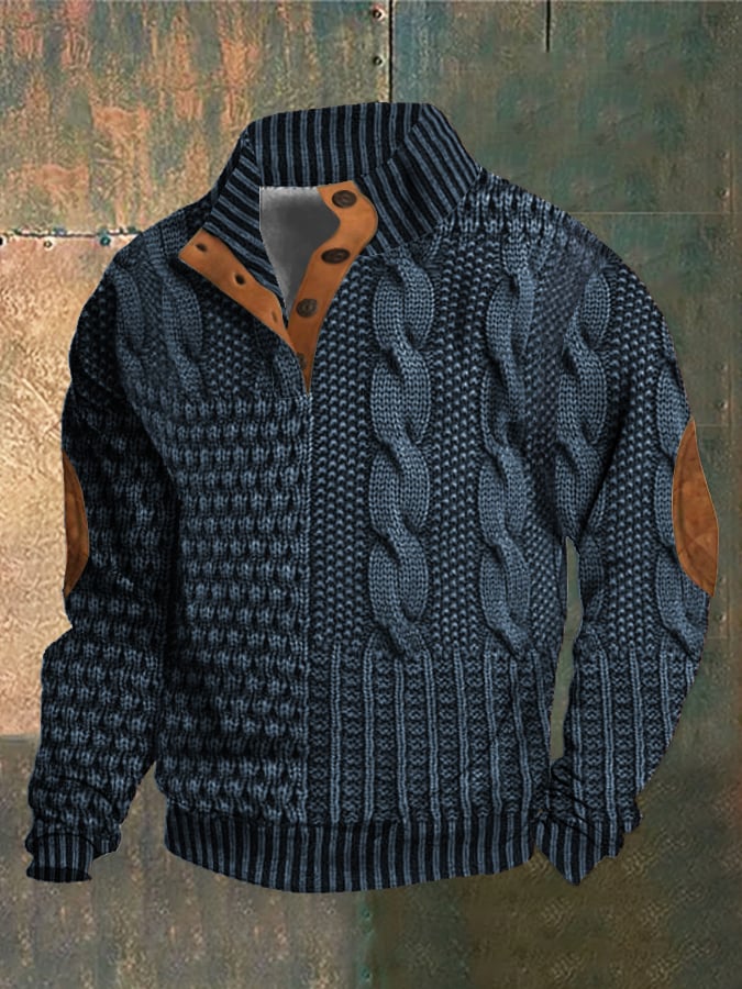 Boreal™ | Cozy Patchwork Knit Sweater