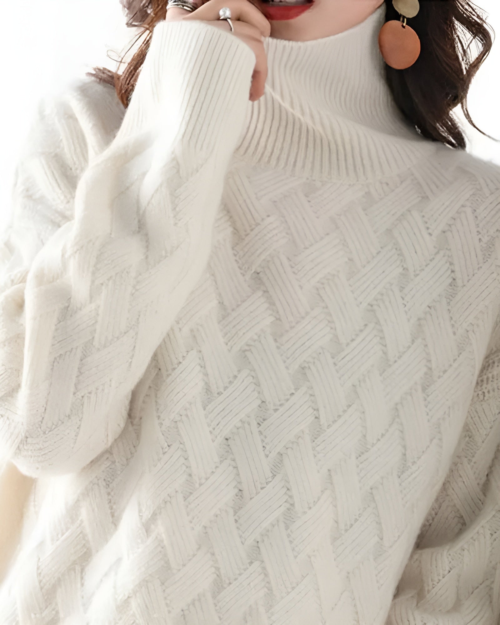 Zara™ - Flowing Turtleneck Knit Sweater