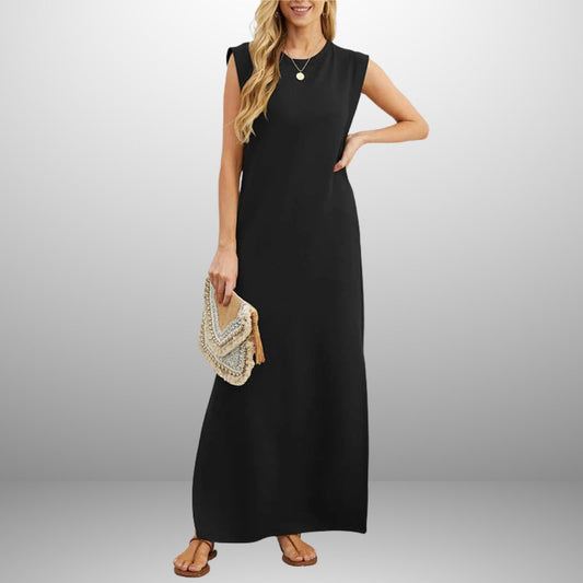 Clara | Effortless Long Flowing Wrinkle-Resistant Dress