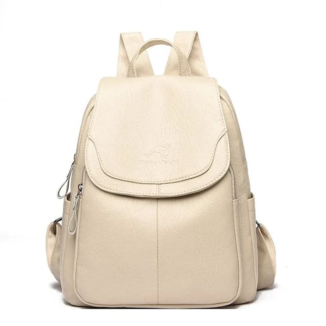 Olivia - Durable Leather Backpack with Enhanced Security