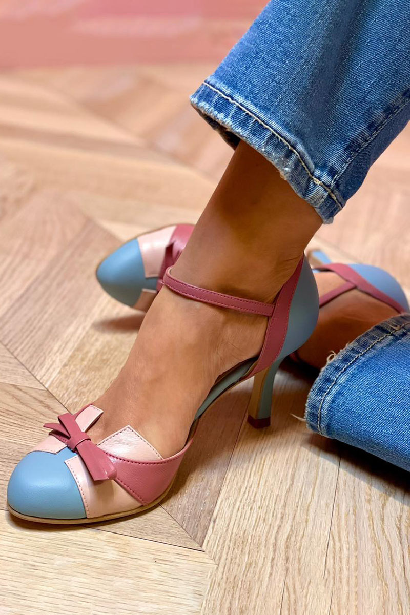 Bellarosa | Vibrant Knot & Strap Sandals with Round Toe