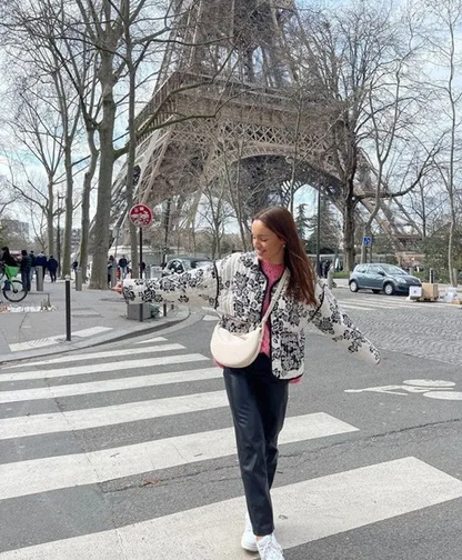 Luna™ - Retro Floral Quilted Cotton Jacket