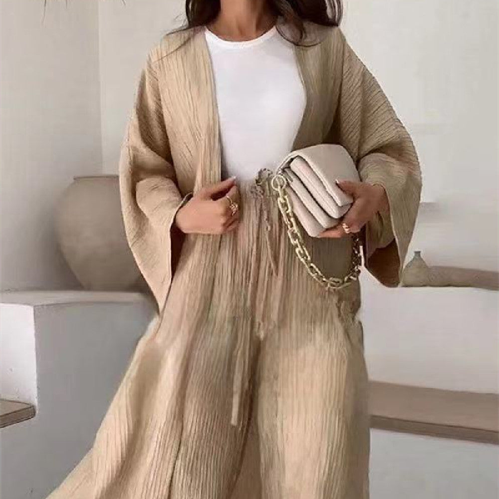 SERENITY FLOW™ - Elegant Casual Kimono and Trouser Ensemble