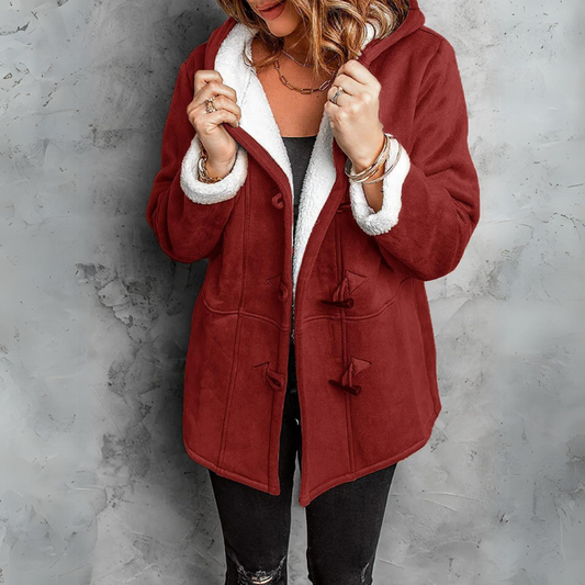 Chloe™ - Cozy Hooded Toggle Coat