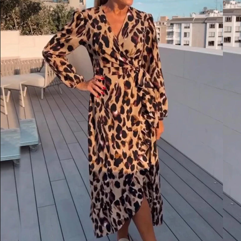 Elegance Midi Wrap Dress by Savannah™