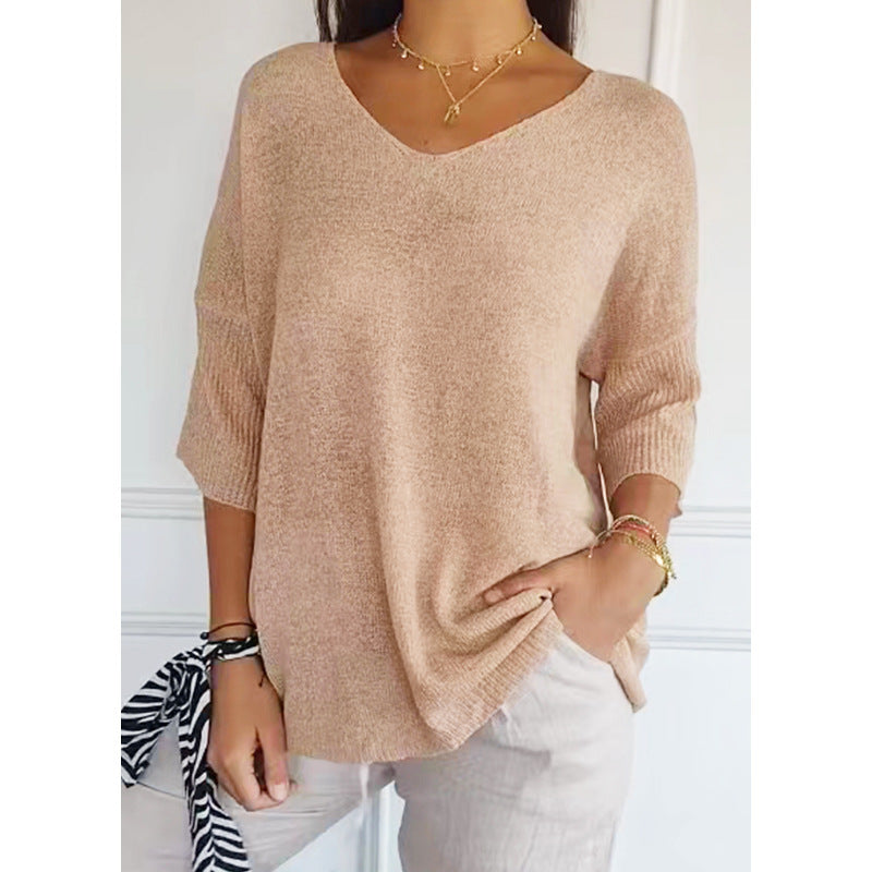 Chic V-Neck Sweater for Effortless Style