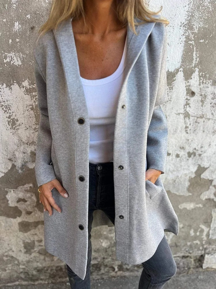 Harper | Comfy Button-Up Hoodie