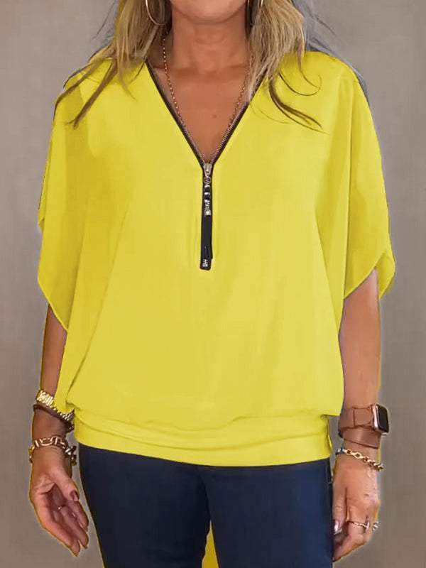 Amelia™ - Casual Top with Relaxed Bat Sleeves