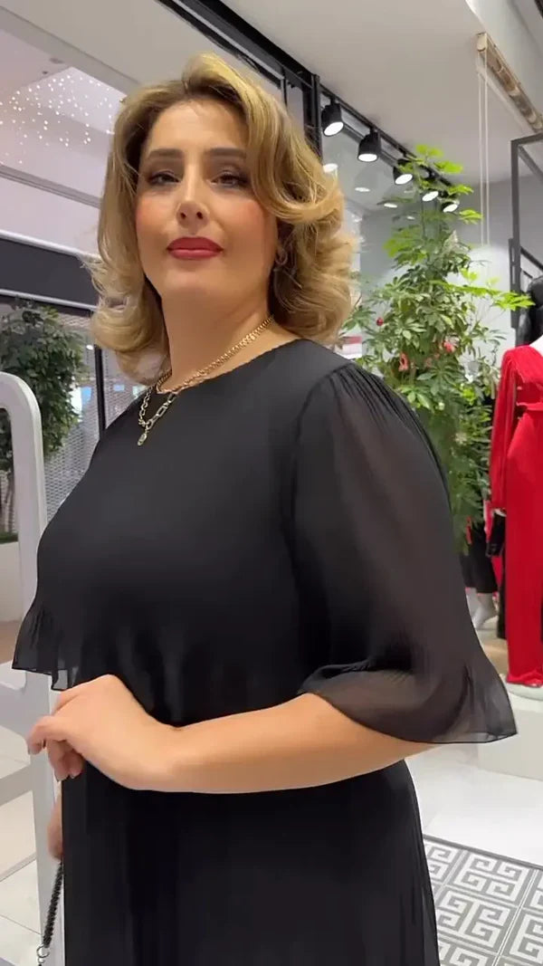 Sophia's - Elegant Flowy Midi Dress