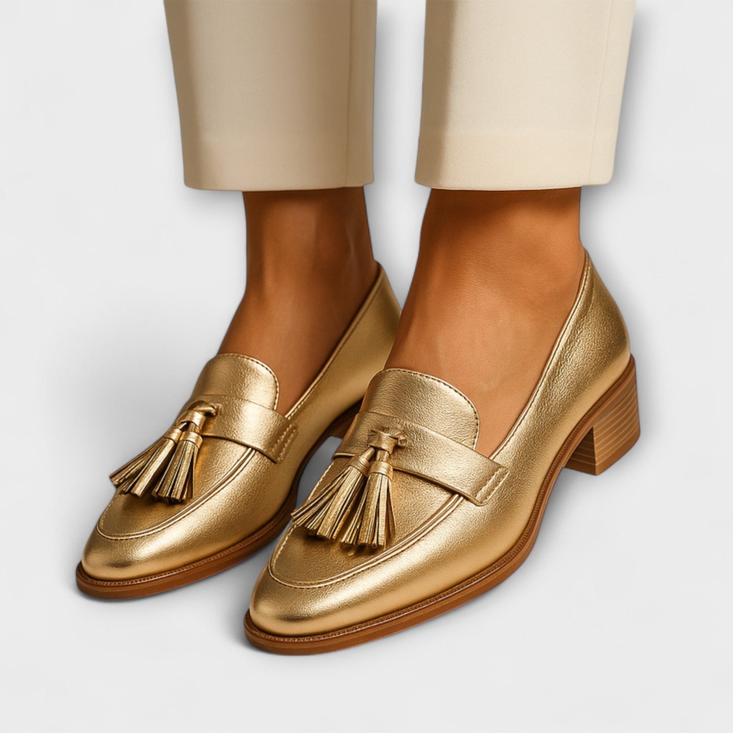 Celes - Luxe Golden Loafers