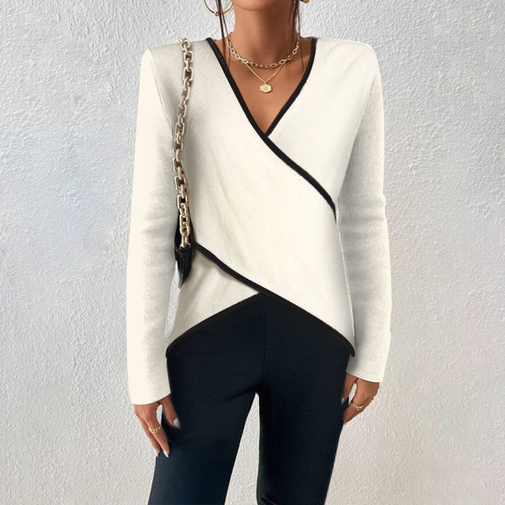 Savina™ - Chic V-Neck Top