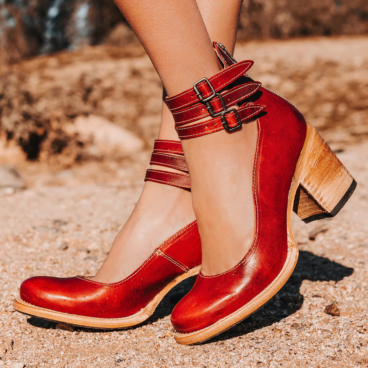 Ginevra™ | Chunky Heeled Multi-Strap Sandals