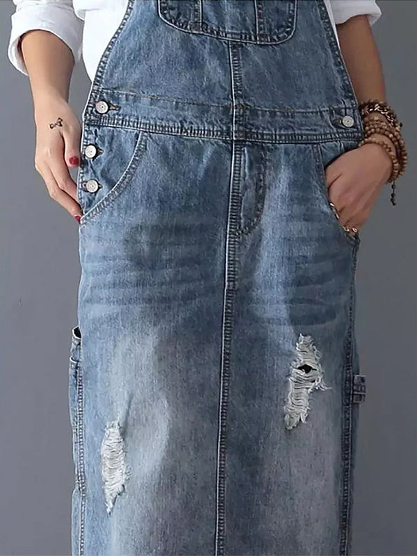 Harper™ - Retro Denim Overall Dress