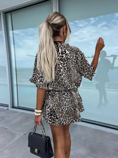 Savannah - Stylish Leopard Print Jumpsuit