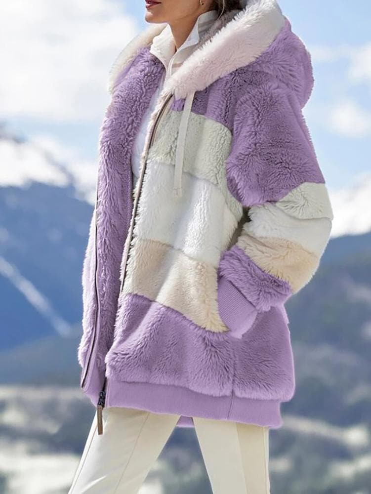 Viviana™ | Luxurious & Cozy Colorblock Faux Fur Coat