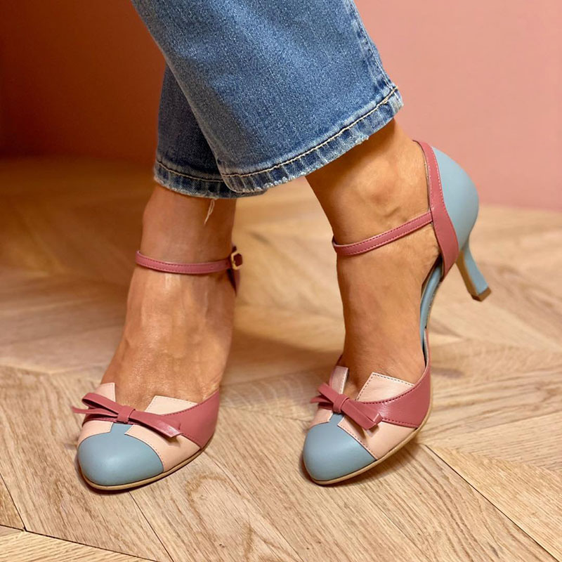 Bellarosa | Vibrant Knot & Strap Sandals with Round Toe