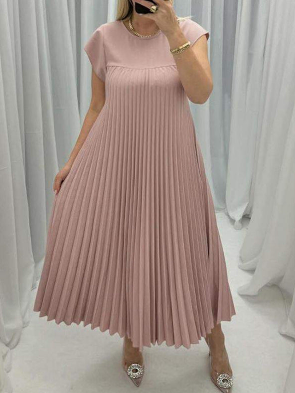 Elara™ - Flowing Pleated Maxi Dress