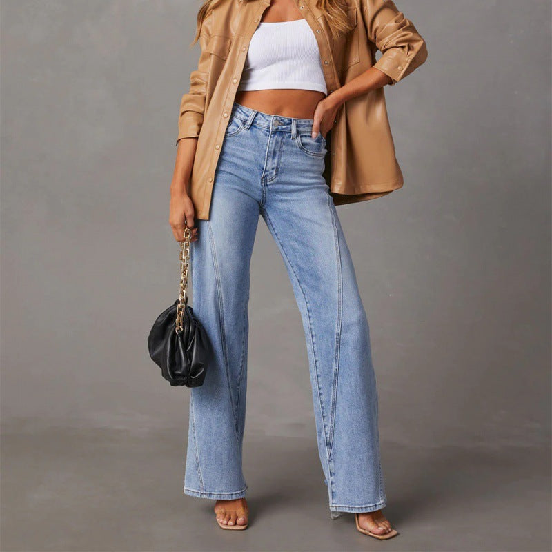 Classic Blue Straight-Leg Jeans