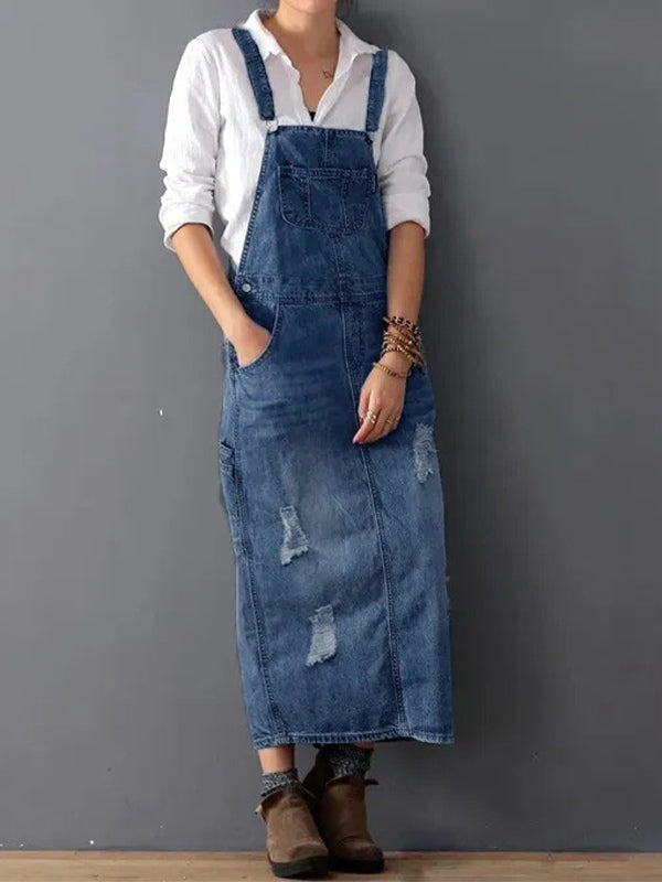 Harper™ - Retro Denim Overall Dress