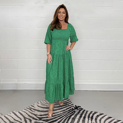 Global Allure: Breezy Summer Midi Dress