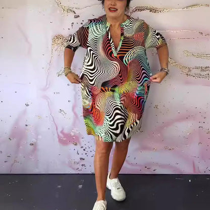 Viviana™ - Vibrant Print Dress